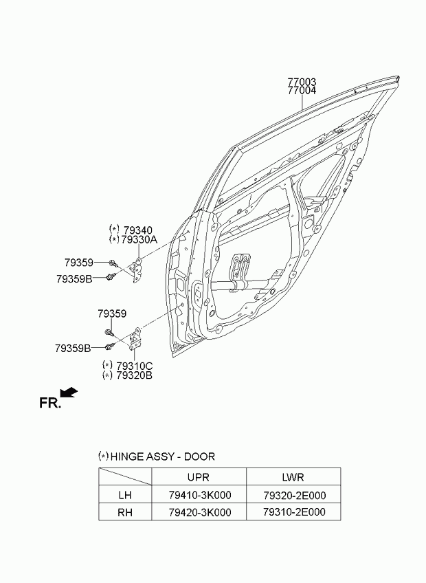 Дверь задняя правая для Киа Рио 2011-2015