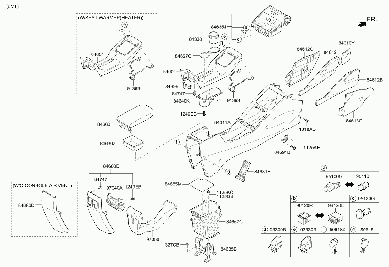 Подлокотник салона для Киа Рио 2011-2015