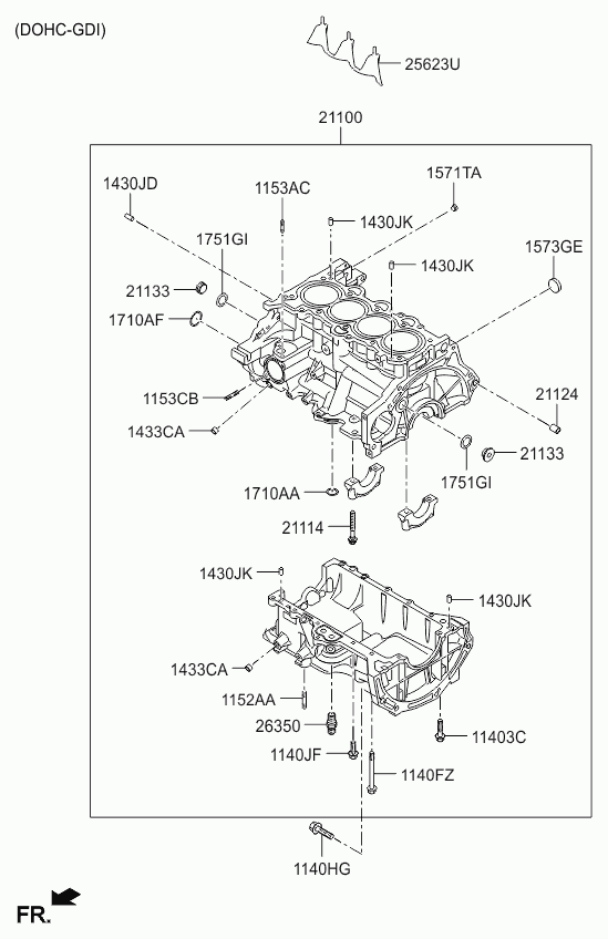 Блок цилиндров в сборе для Киа Соул 2011-2014