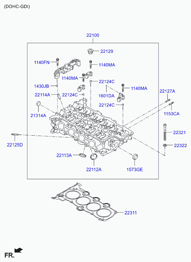 Головка блока цилиндров в сборе для Киа Соул 2011-2014