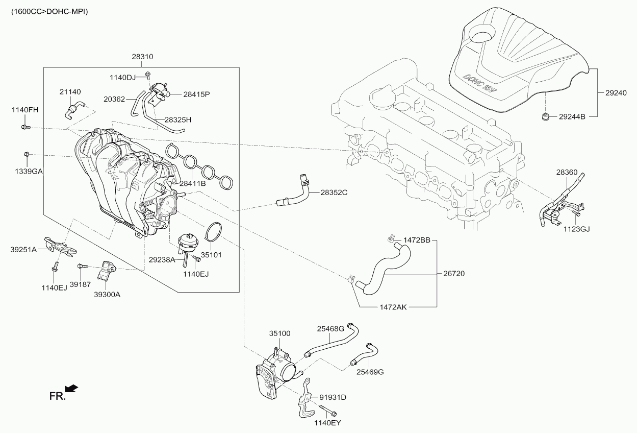 Коллектор впускной для Киа Соул 2011-2014