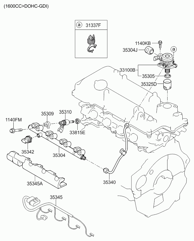 Топливная рампа для Киа Соул 2011-2014