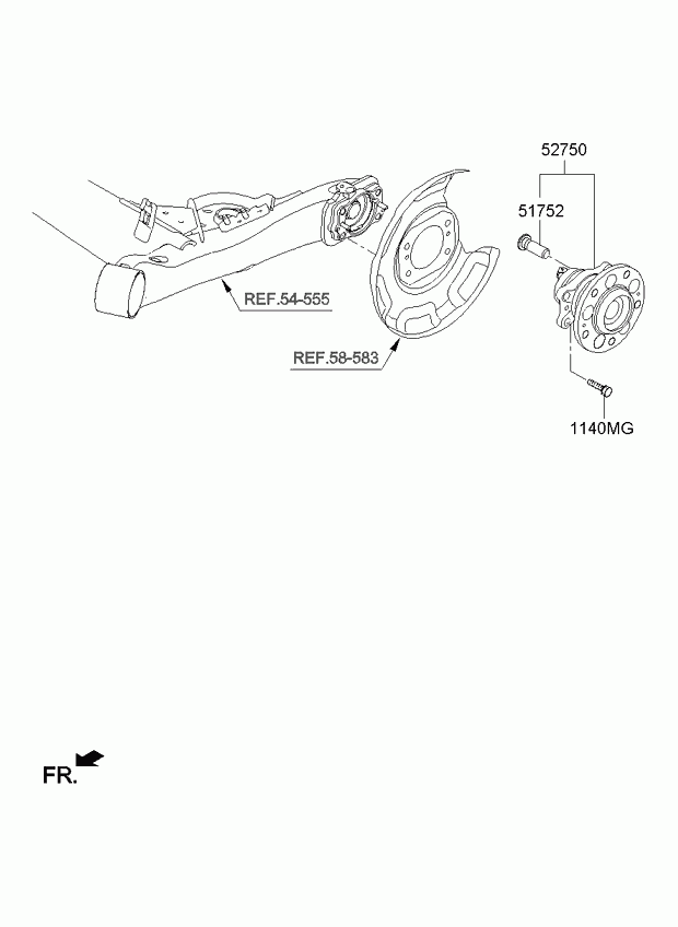 Ступица задняя для Киа Соул 2011-2014