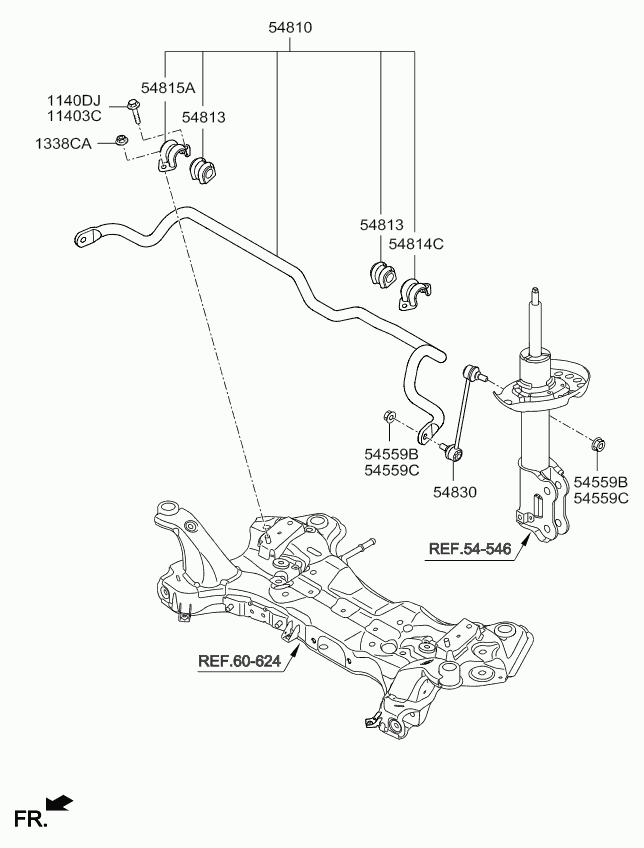 Стабилизатор передний для Киа Соул 2011-2014