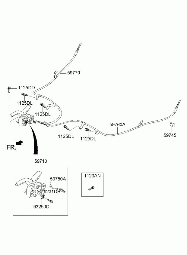 Рычаг стояночного, ручного тормоза для Киа Соул 2011-2014