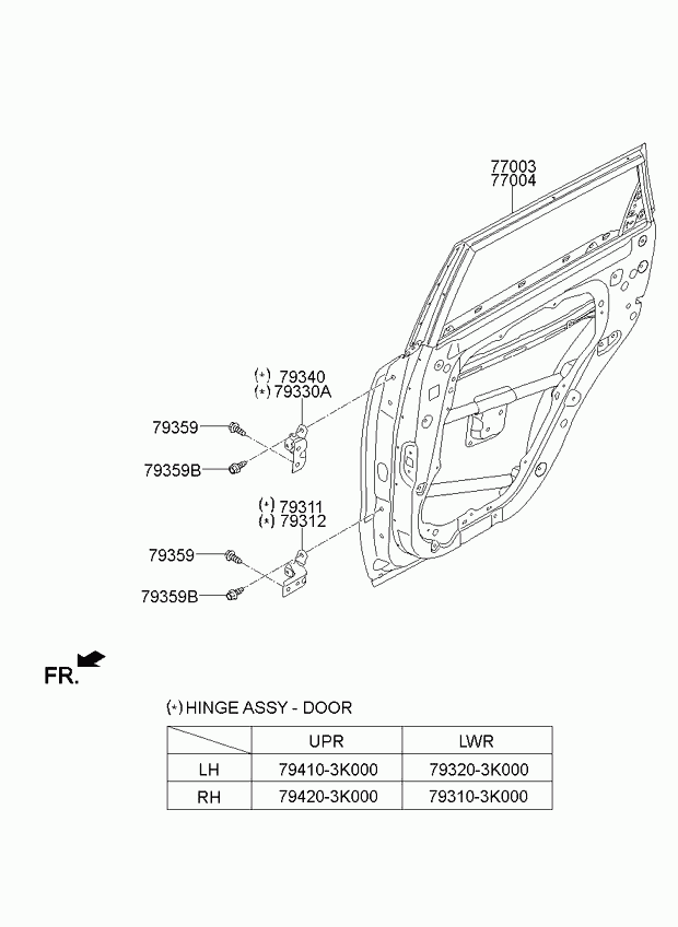 Дверь задняя правая для Киа Соул 2011-2014