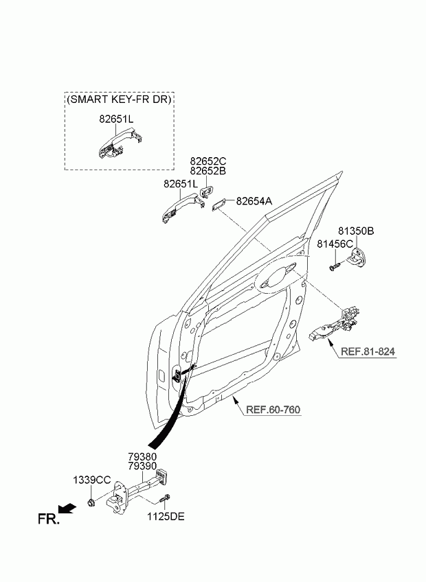 Ручка передней двери для Киа Соул 2011-2014