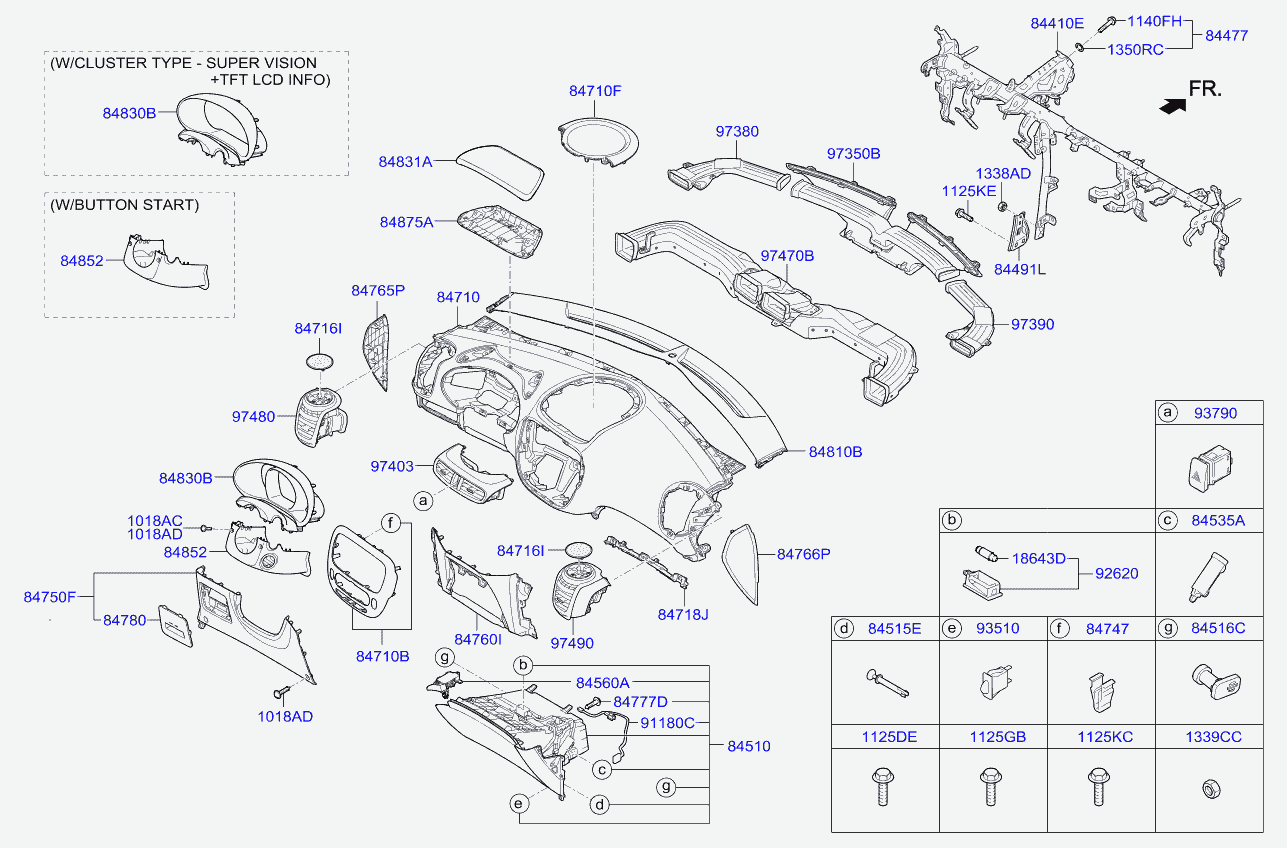 Приборная панель для Киа Соул 2011-2014