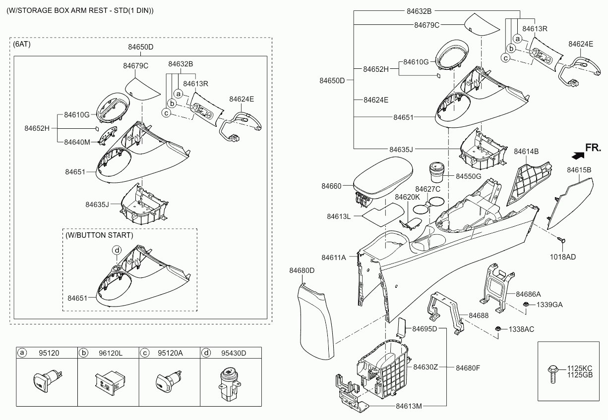 Подлокотник салона для Киа Соул 2011-2014