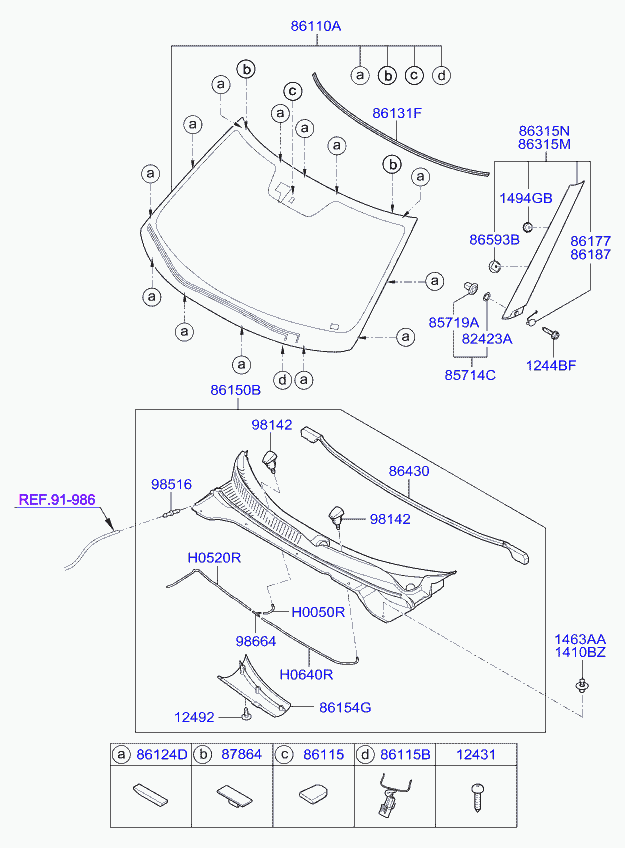 Лобовое стекло для Киа Соул 2011-2014