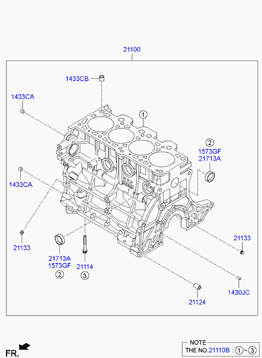 Блок цилиндров в сборе для Хендай Туссан 2004-2010
