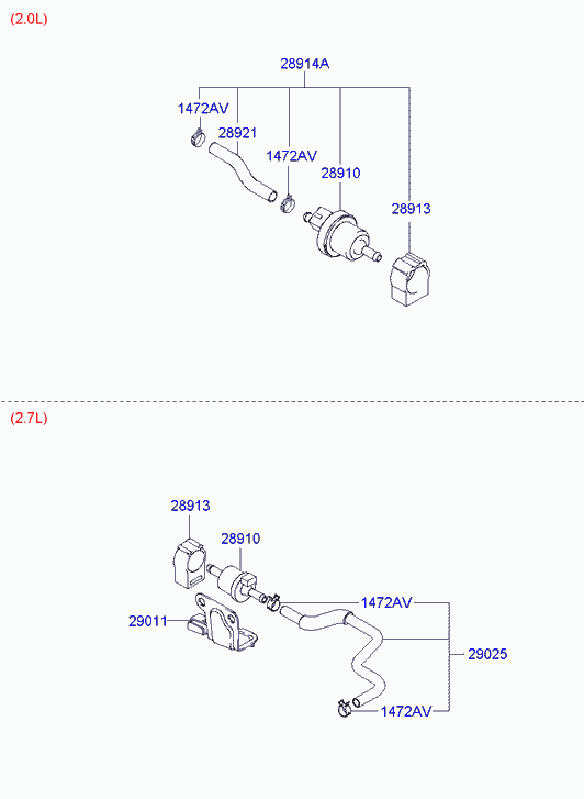 Клапан давления топлива для Хендай Туссан 2004-2010