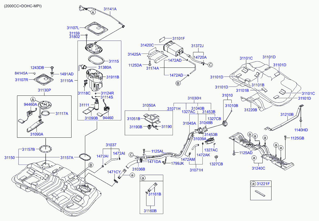 Бак топливный для Хендай Туссан 2004-2010