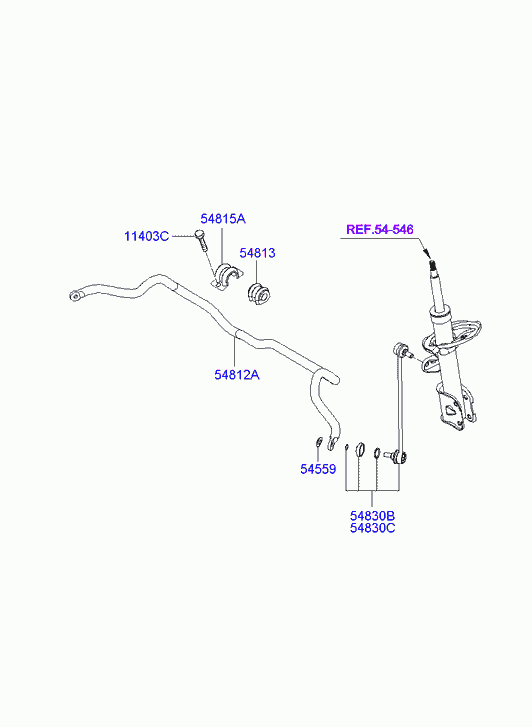 Стабилизатор передний для Хендай Туссан 2004-2010