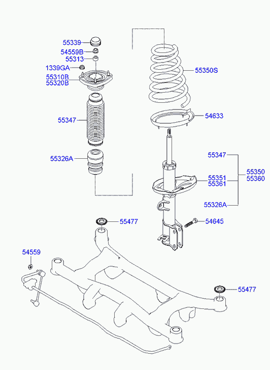 Пружина задняя для Хендай Туссан 2004-2010
