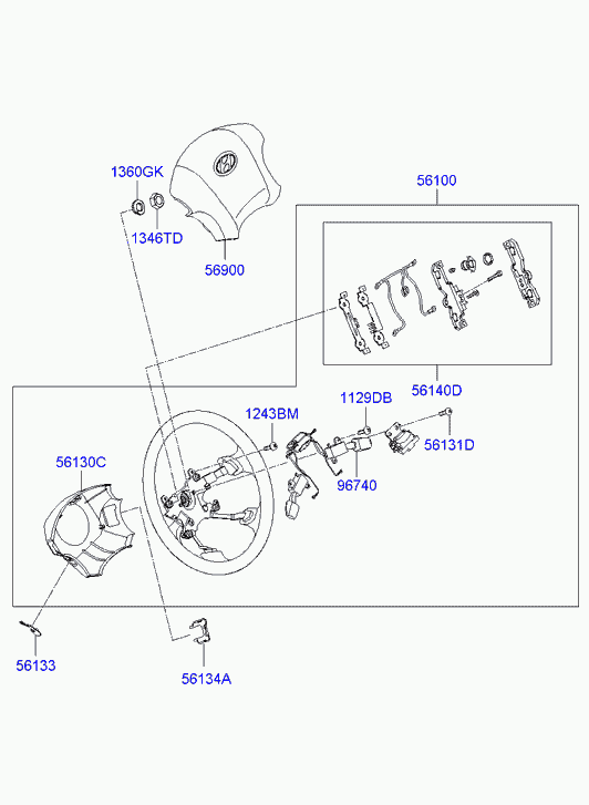 Руль для Хендай Туссан 2004-2010