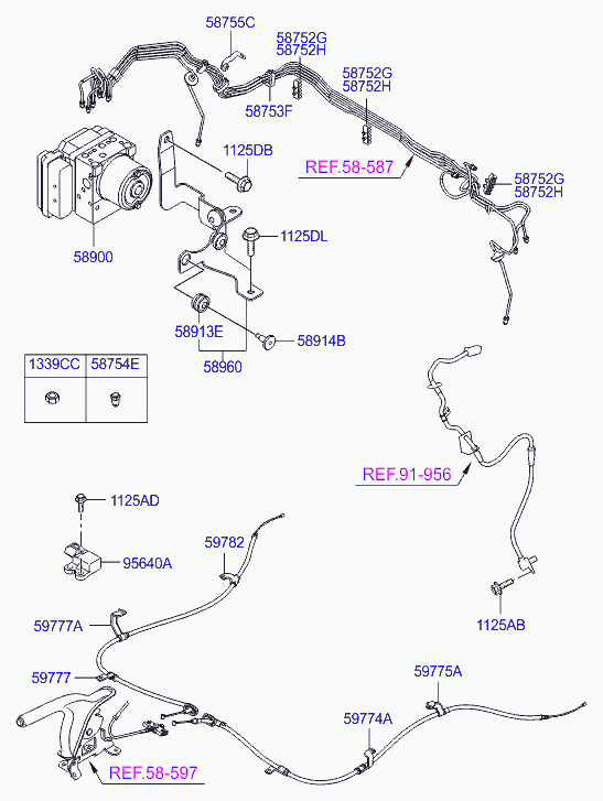 Датчик АБС задний левый для Хендай Туссан 2004-2010