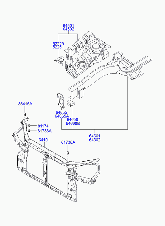 Передняя панель, телевизор для Хендай Туссан 2004-2010