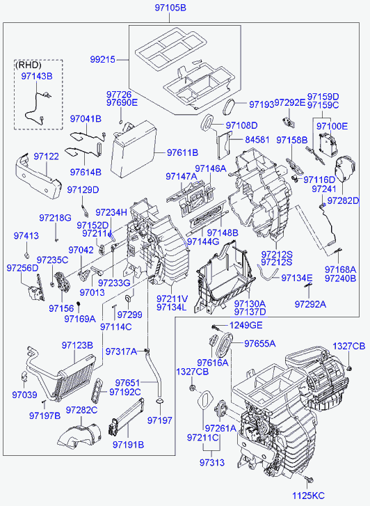 Отопитель салона в сборе для Хендай Туссан 2004-2010