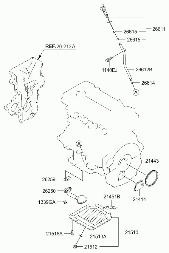 Поддон масляный для Киа Венга 2009-2014