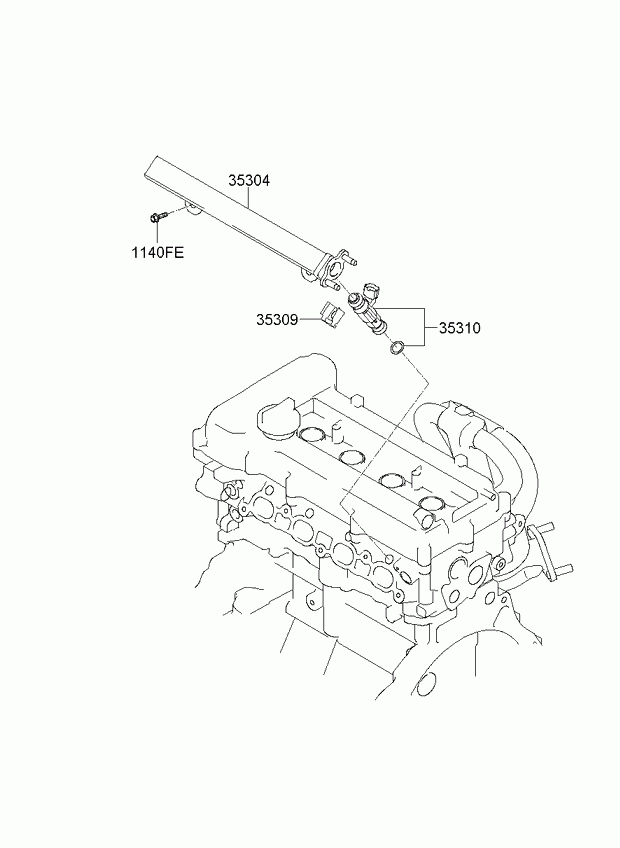 Топливная форсунка для Киа Венга 2009-2014