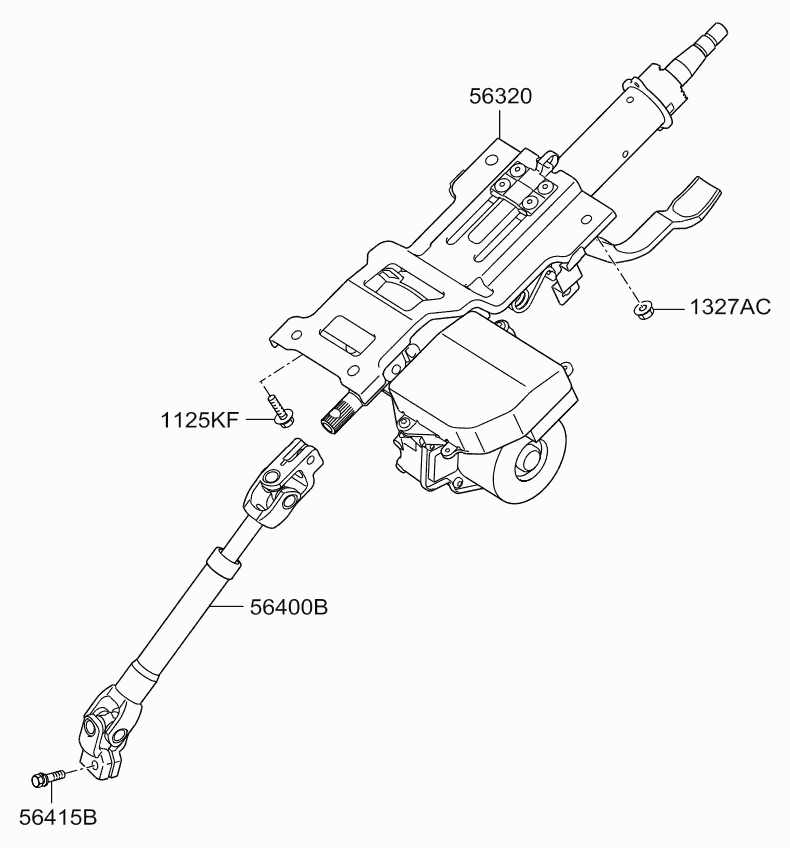 Рулевая колонка с электроусилителем для Киа Венга 2009-2014