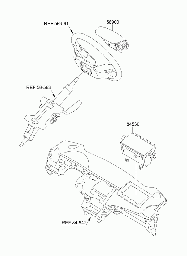 Подушка безопасности водителя для Киа Венга 2009-2014