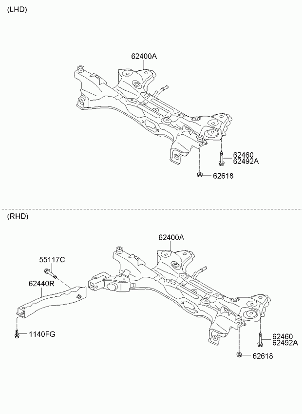 Подрамник передний, балка для Киа Венга 2009-2014
