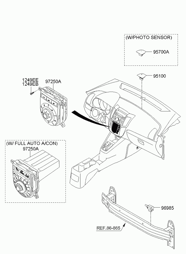 Блок управления климатом для Киа Венга 2009-2014