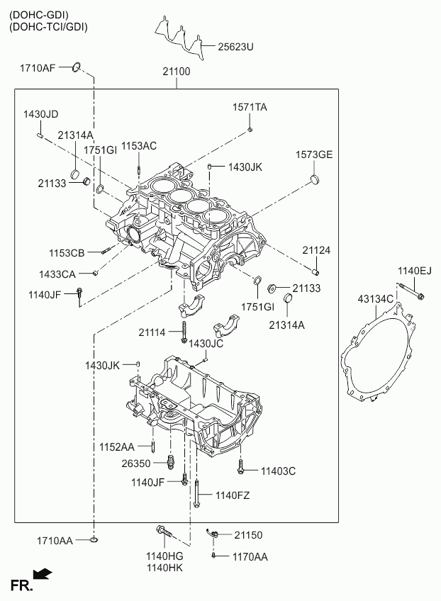 Блок цилиндров в сборе для Киа Сид 2012-2015