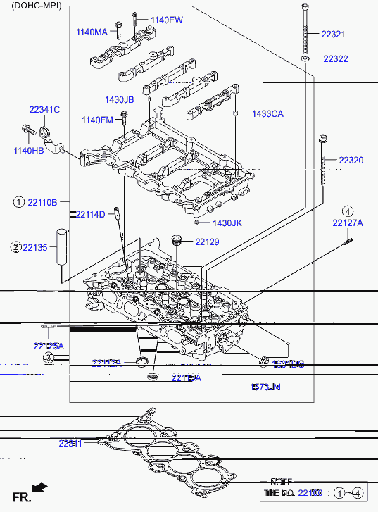 Головка блока цилиндров в сборе для Киа Сид 2012-2015