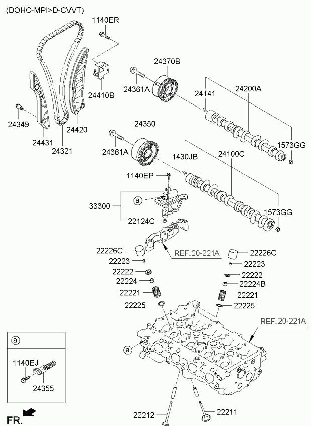 Натяжитель цепи ГРМ для Киа Сид 2012-2015