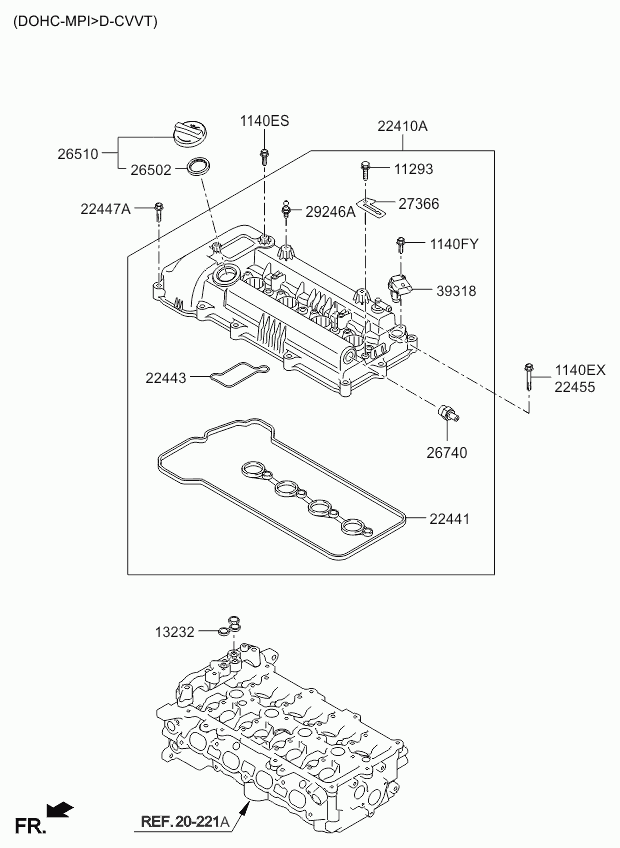 Клапан контроля давления масла для Киа Сид 2012-2015