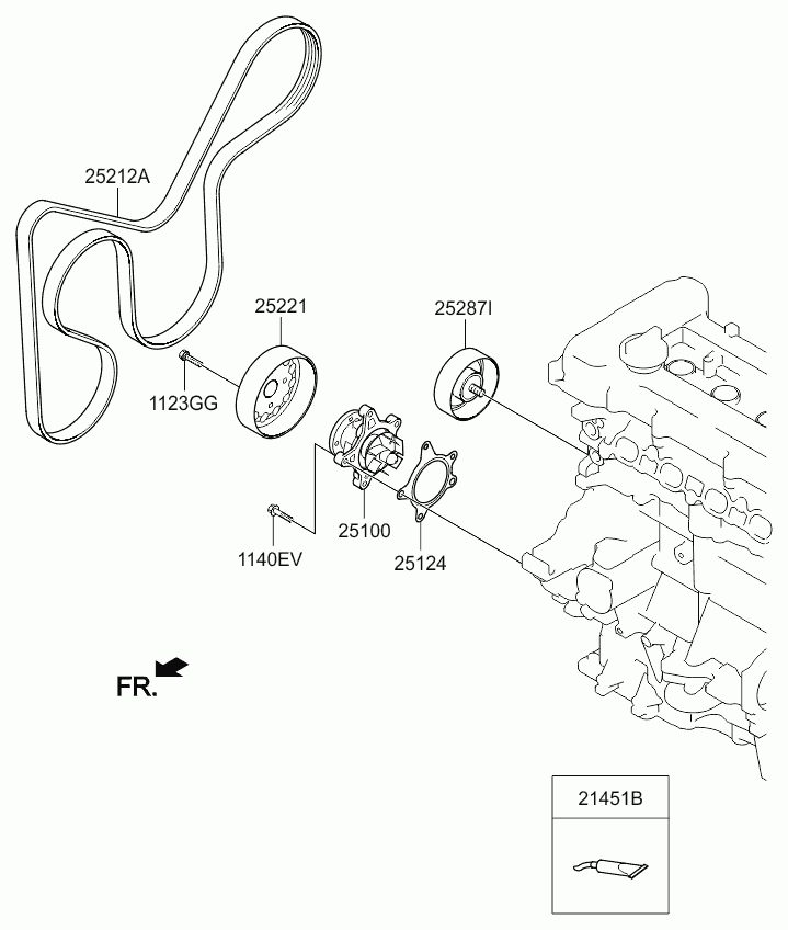 Помпа водяная для Киа Сид 2012-2015