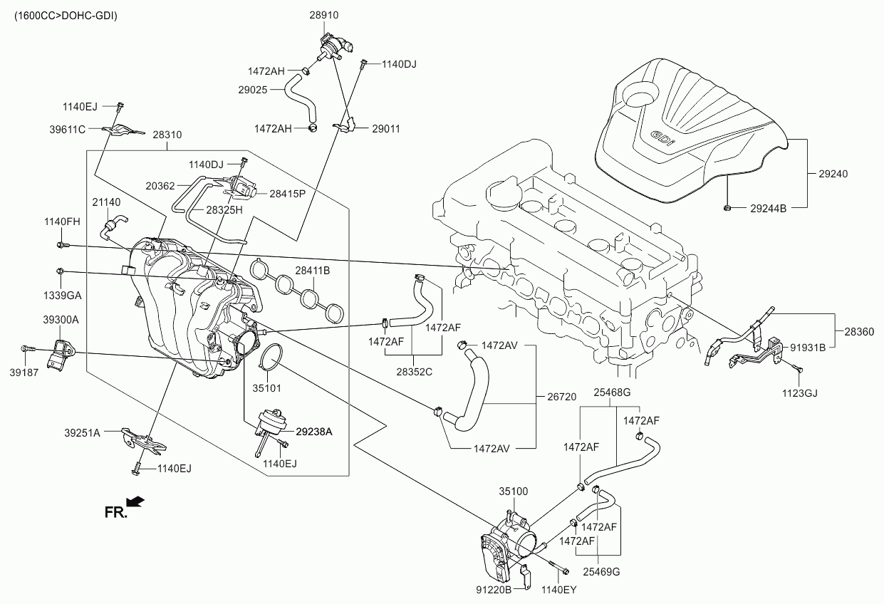 Дроссельная заслонка для Киа Сид 2012-2015