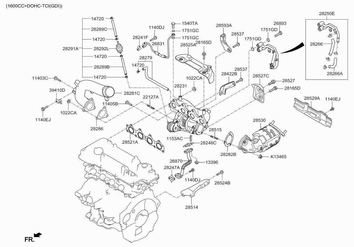 Турбокомпрессор для Киа Сид 2012-2015