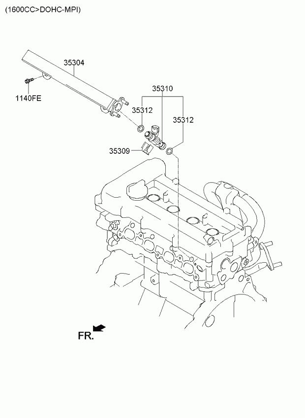 Топливная рампа для Киа Сид 2012-2015