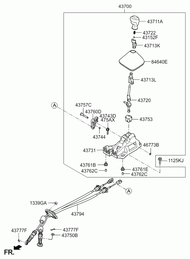 Рычаг переключения скоростей для Киа Сид 2012-2015
