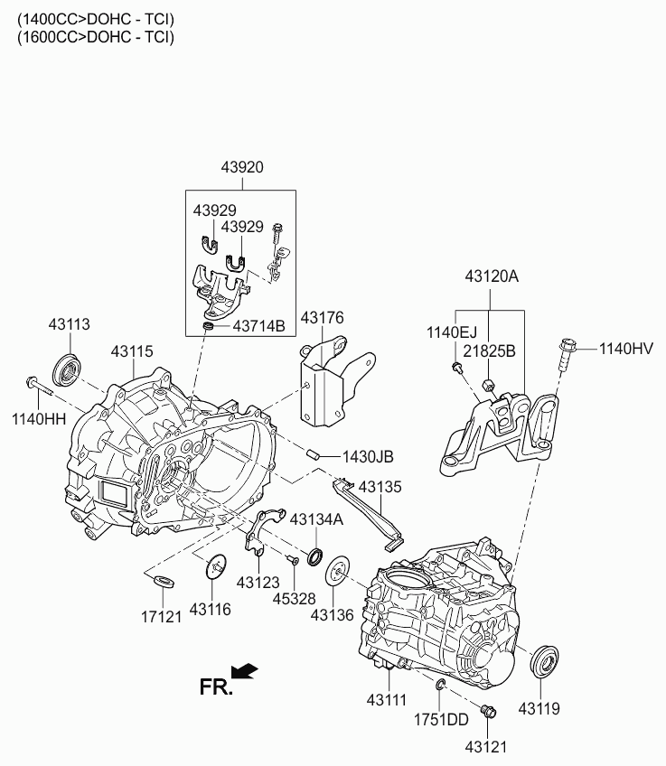 Корпус МКПП для Киа Сид 2012-2015
