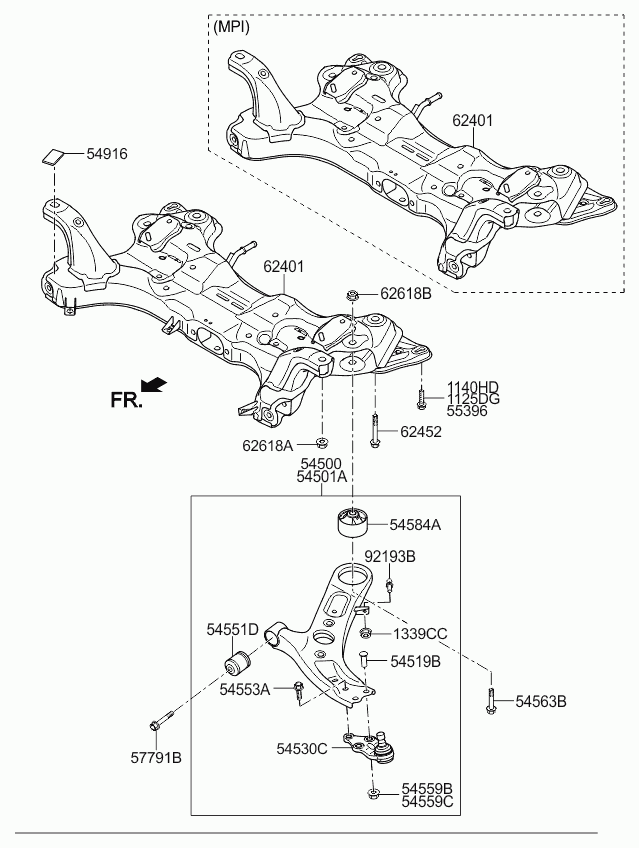 Рычаг передний нижний левый для Киа Сид 2012-2015