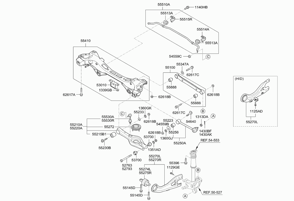 Стабилизатор задний для Киа Сид 2012-2015