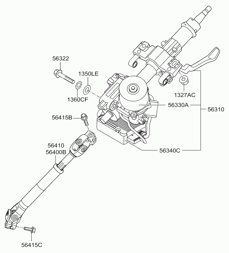 Рулевая колонка с электроусилителем для Киа Сид 2012-2015