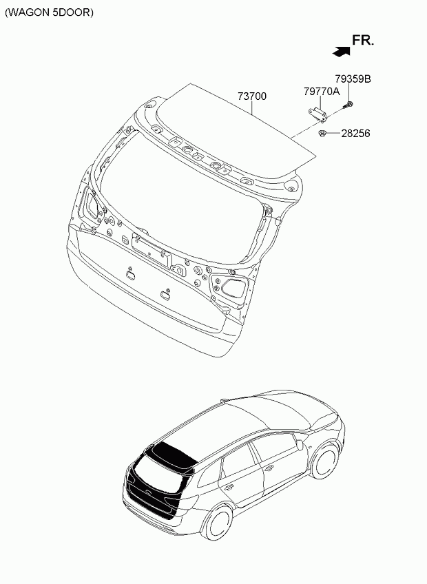Крышка багажника для Киа Сид 2012-2015