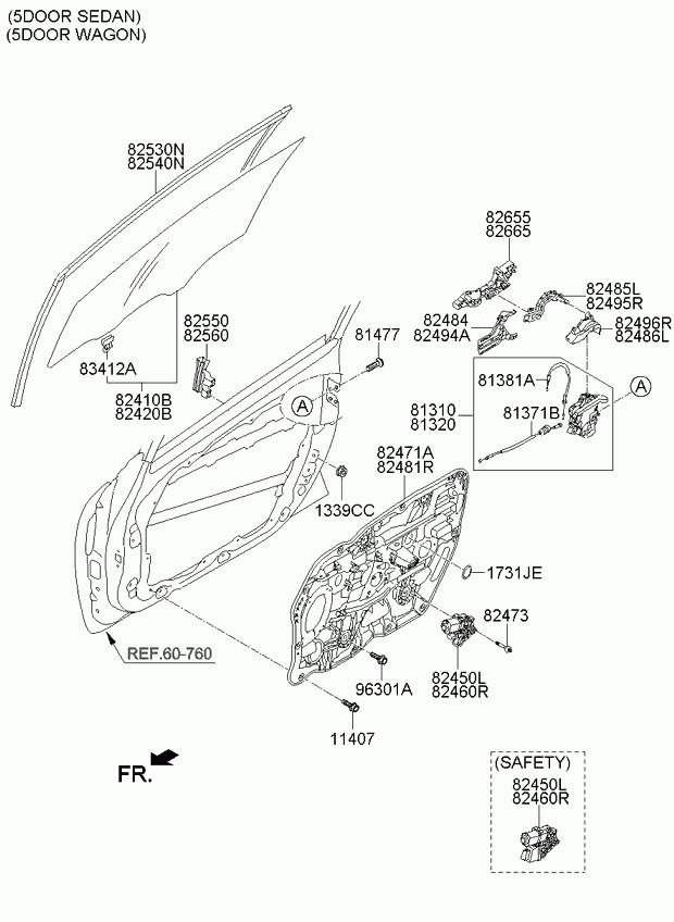 Мотор стеклоподъемника переднего правого для Киа Сид 2012-2015