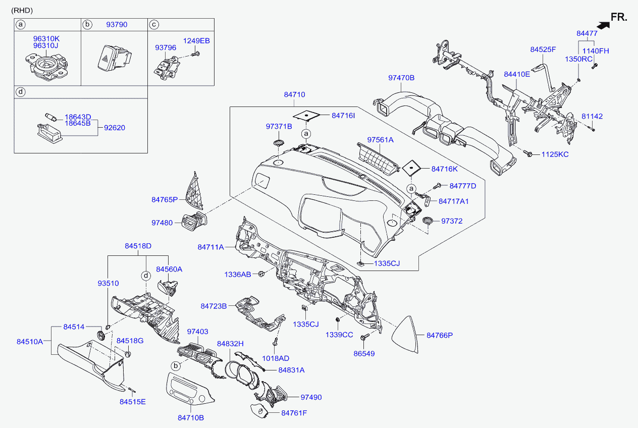 Перчаточный ящик, бардачок для Киа Сид 2012-2015