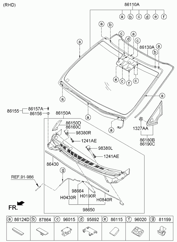Лобовое стекло для Киа Сид 2012-2015