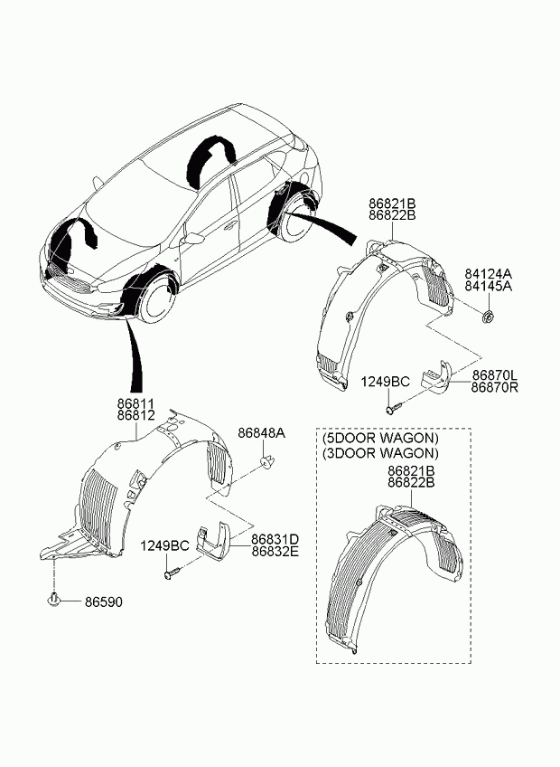 Подкрылок передний правый для Киа Сид 2012-2015