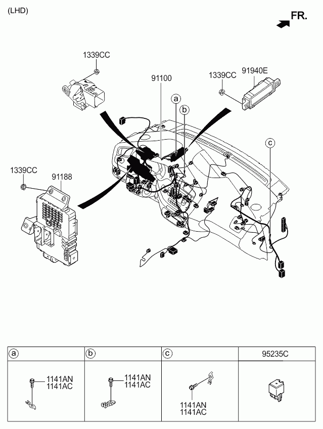 Блок предохранителей для Киа Сид 2012-2015