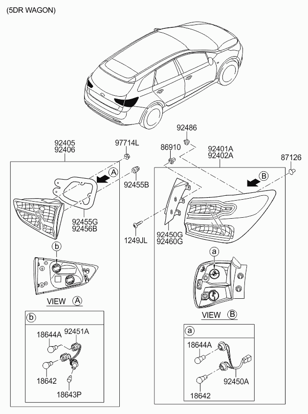 Фонарь задний левый на крыле для Киа Сид 2012-2015