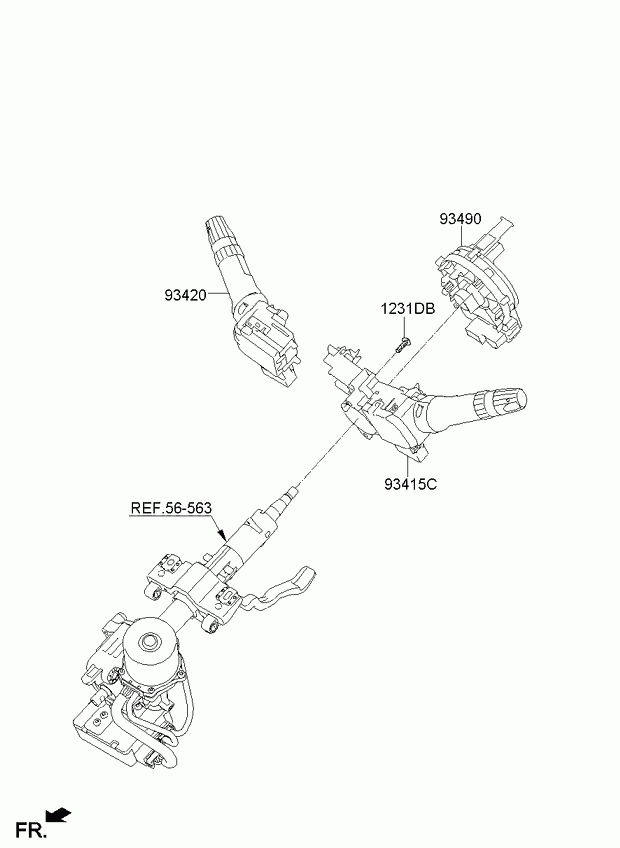 Подрулевой переключатель подсветки для Киа Сид 2012-2015